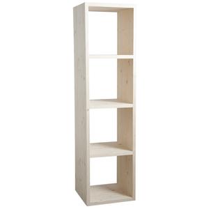 Photo NET2114 : Natural spruce wood cabinet 4 shelves