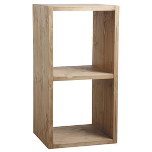 Photo NET2122 : Waxed spruce wood cabinet 2 shelves