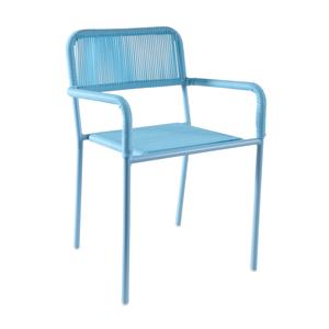 Photo NFE1450 : Blue synthetic resin and lacquered metal children's chair