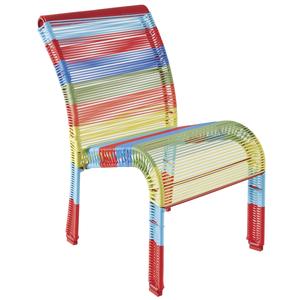 Photo NFE1460 : Multicolor synthetic resin and lacquered metal children's chair