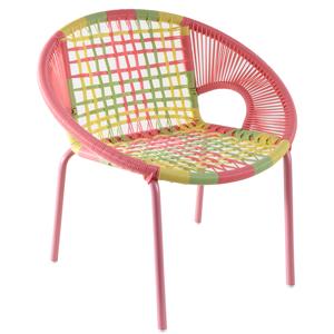 Photo NFE1470 : Multicolor synthetic resin and lacquered metal children's armchair