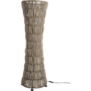 Photo NLA1251C : Rattan and metal floor lamp