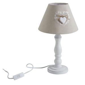 Photo NLA1730 : Wooden lamp with heart