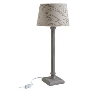 Photo NLA1820 : Lampe en bois motif texte