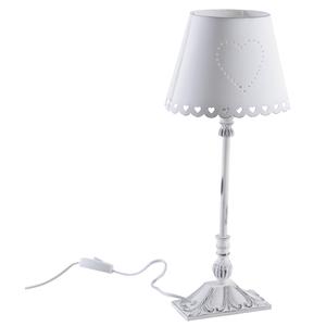 Photo NLA2110 : White antique metal table lamp