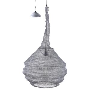 Photo NLA2141 : Hanging whitewashed metal lamp