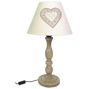 Lampe à Poser AUBRY GASPARD - Lampe Rouge En Bois Edelweiss