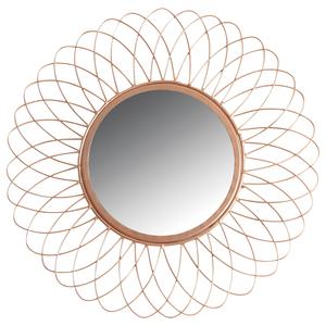 Photo NMI1580V : Round copper-colored metal mirror