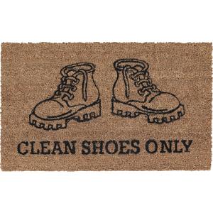 Photo NPA1410 : Latex and coir door mat Clean Shoes Only