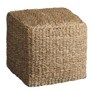 Photo NPO1250 : Square natural seagrass pouffe