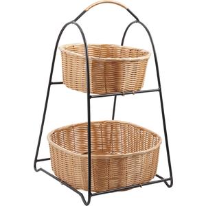 Photo NPR1260 : Metal and plastic rattan display stand