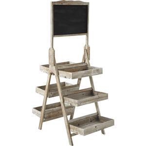 Photo NPR1330 : Wooden display stand with blackboard