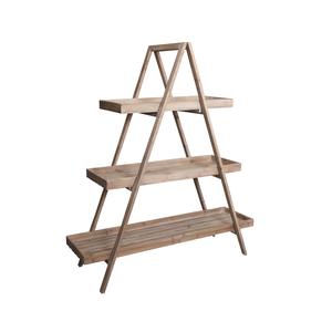 Photo NPR1600 : Patinated wood folding display stand