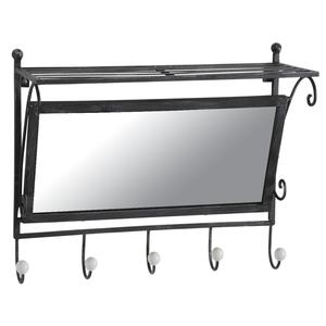 Photo NPT1230V : 5 hook hanger with mirror