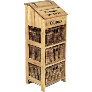 Photo NRA1380 : Pine wood frame with box and baskets