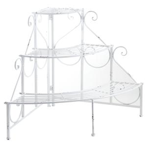 Photo NSE1570 : Old white metal plant stand