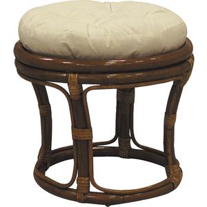 Photo NTB1314C : Tabouret en rotin marron