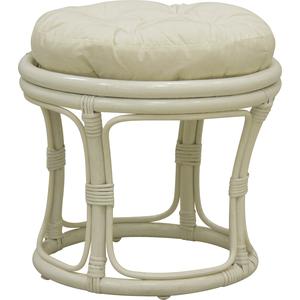 Photo NTB1315C : White rattan stool