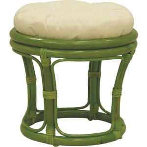 Photo NTB1316C : Green color rattan stool