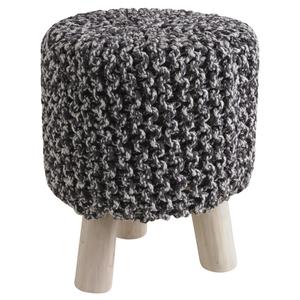 AUBRY GASPARD Tabouret à pellet en métal et bois ø.35 x H.45 cm - Jardiland