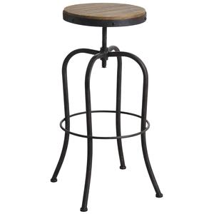 Photo NTB1720 : Metal and wood swivel bar stool