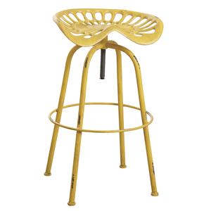 Photo NTB1734 : Antic yellow metal tractor swivel stool