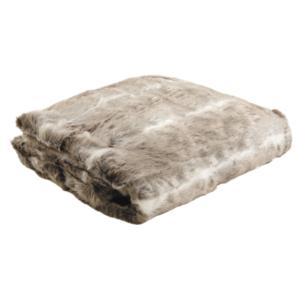 Photo NTX1020C : Beige faux fur plaid