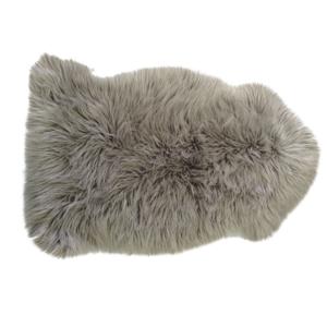 Photo NTX1140C : Stone color faux fur bedspread