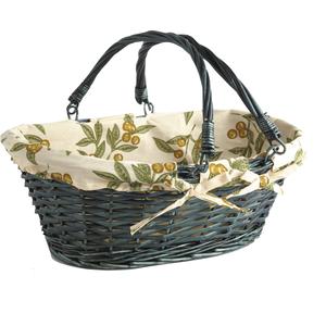 Photo PAM2230C : Split willow basket with movable handles
