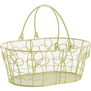 Photo PAM3140 : Lacquered metal basket with movable handles