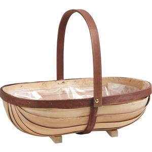 Photo PAM3170P : Wooden basket with movable handle