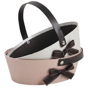 Photo PAM3260 : Oval cardboard basket with handle