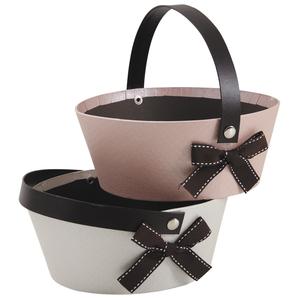 Photo PAM3270 : Round cardboard basket with handle