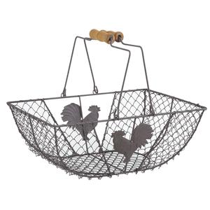 Photo PAM3310 : Vintage wire basket with cock design