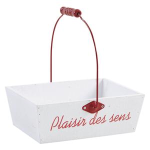 Photo PAM4490 : Lacquered wood basket with handle Plaisir des Sens