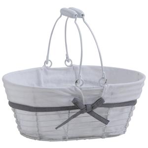 Photo PAM4580C : White lacquered metal basket