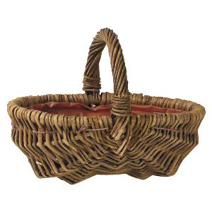 Photo PBG1120P : Small unpeeled willow basket with handle