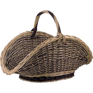 Photo PBU1380 : Panier à bûches en osier buff et brut