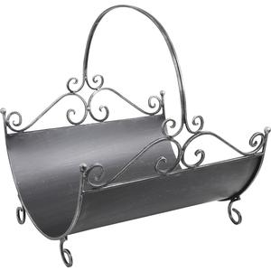 Photo PBU203S : Grey wrought iron log holders