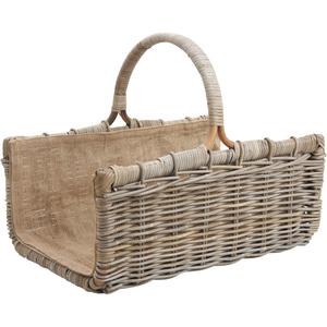 Photo PBU216SJ : Grey pulut rattan log baskets