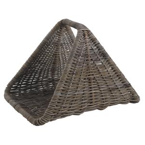 Photo PBU228S : Grey pulut rattan log baskets with handle