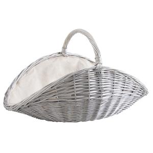 Photo PBU229SJ : Stained willow log baskets with handle
