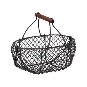 Photo PCF1012 : Rusty wire basket with handle