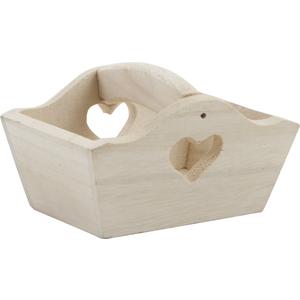 Photo PCF1050 : Small wooden basket with handle