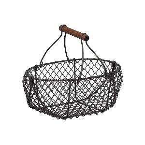 Photo PCF1471 : Rusty wire basket with handle