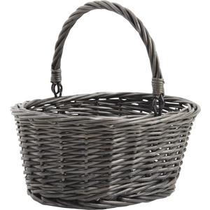 Photo PCF1950 : Mini grey willow basket with movable handle