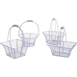 Photo PCF2040 : Lacquered metal basket with movable handle