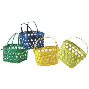 Photo PCF2080 : Mini bamboo basket with handles