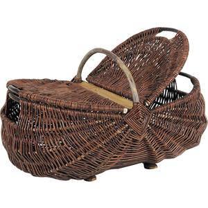 Photo PCO1190 : Unpeeled willow basket with handle and covers