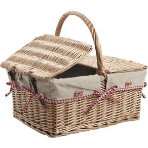 Photo PCO1280J : Willow picnic basket with handle and two covers
